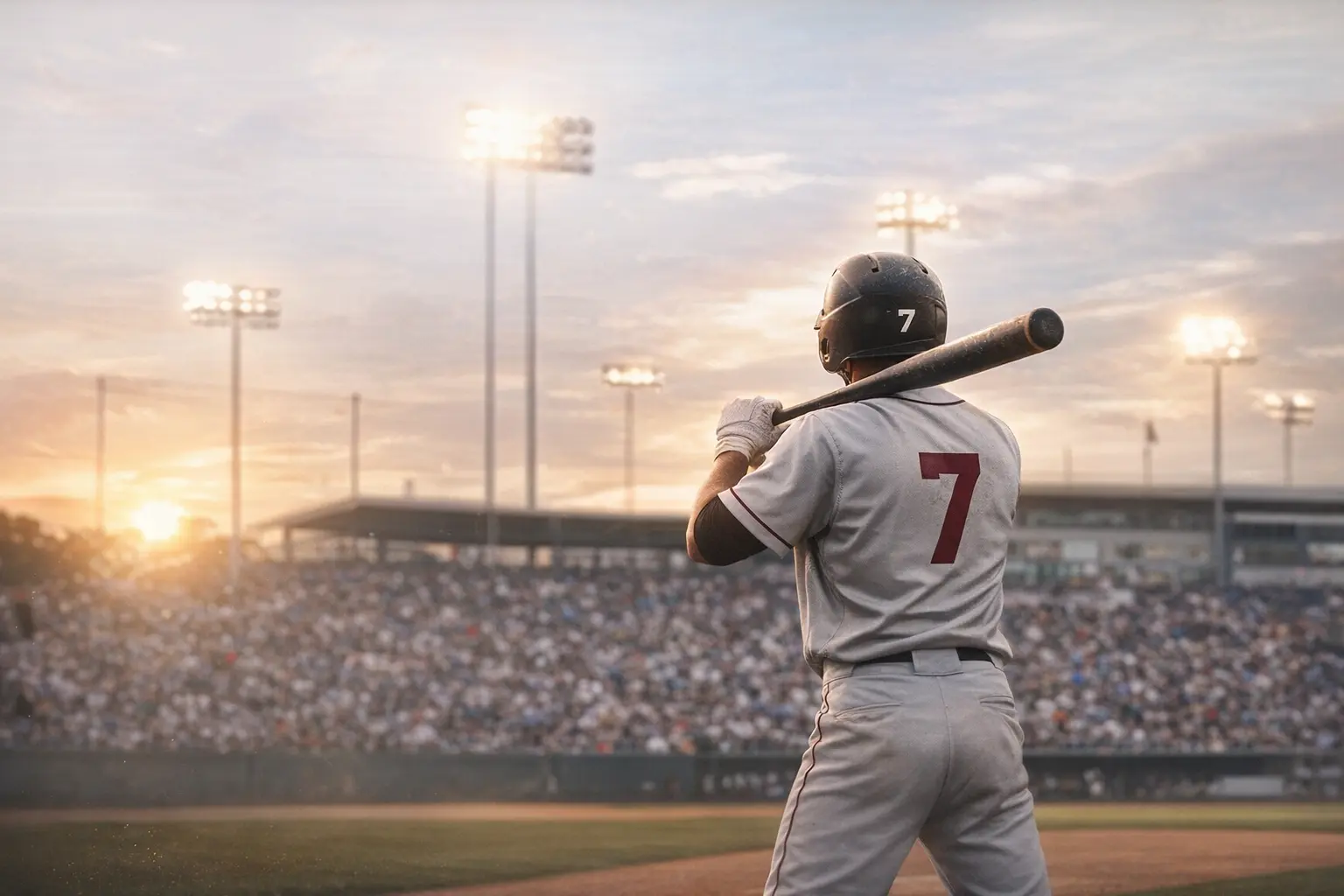Baseball player in action